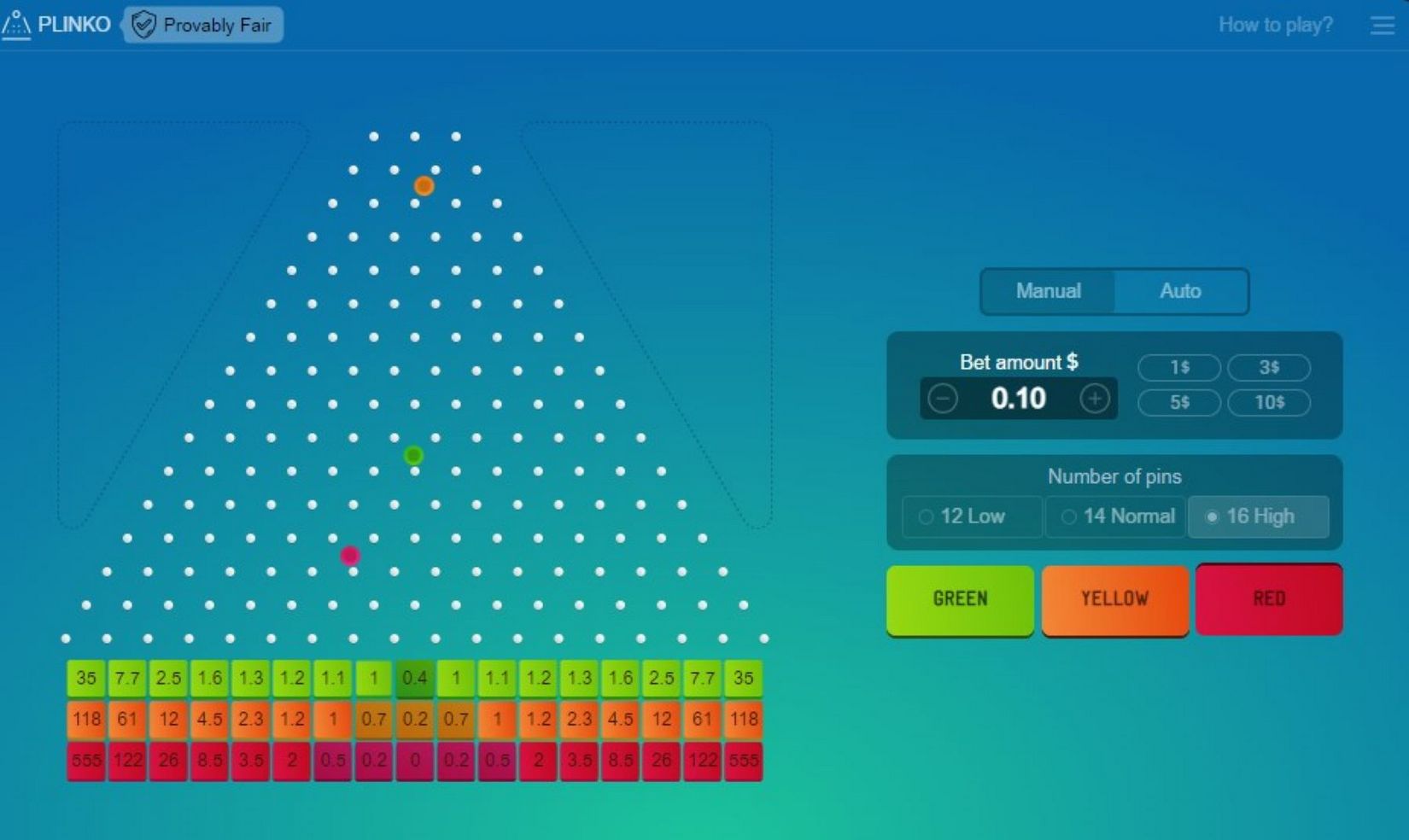 Reseña del videojuego Plinko